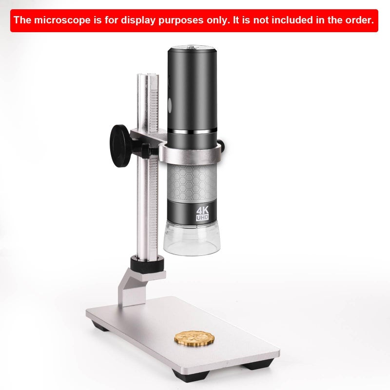 Jiusion Aluminium Alloy Universal Adjustable Professional Base Stand Holder Desktop Support Bracket for Max 1.4" in Diameter USB Digital Microscope Endoscope Magnifier Loupe Camera - Image 3